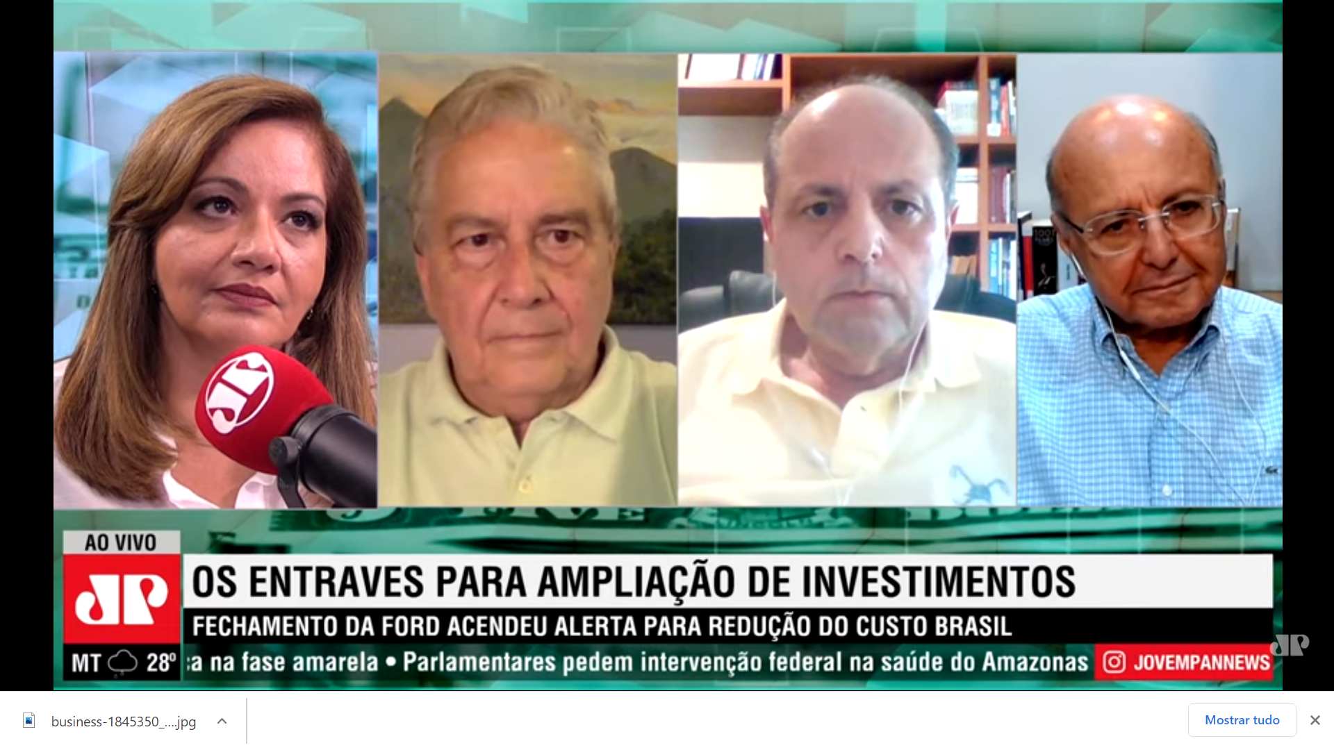Atlântico discute custo Brasil e reforma tributária na Jovem Pan